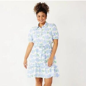 Draper James Floral Puff Sleeve Dress
